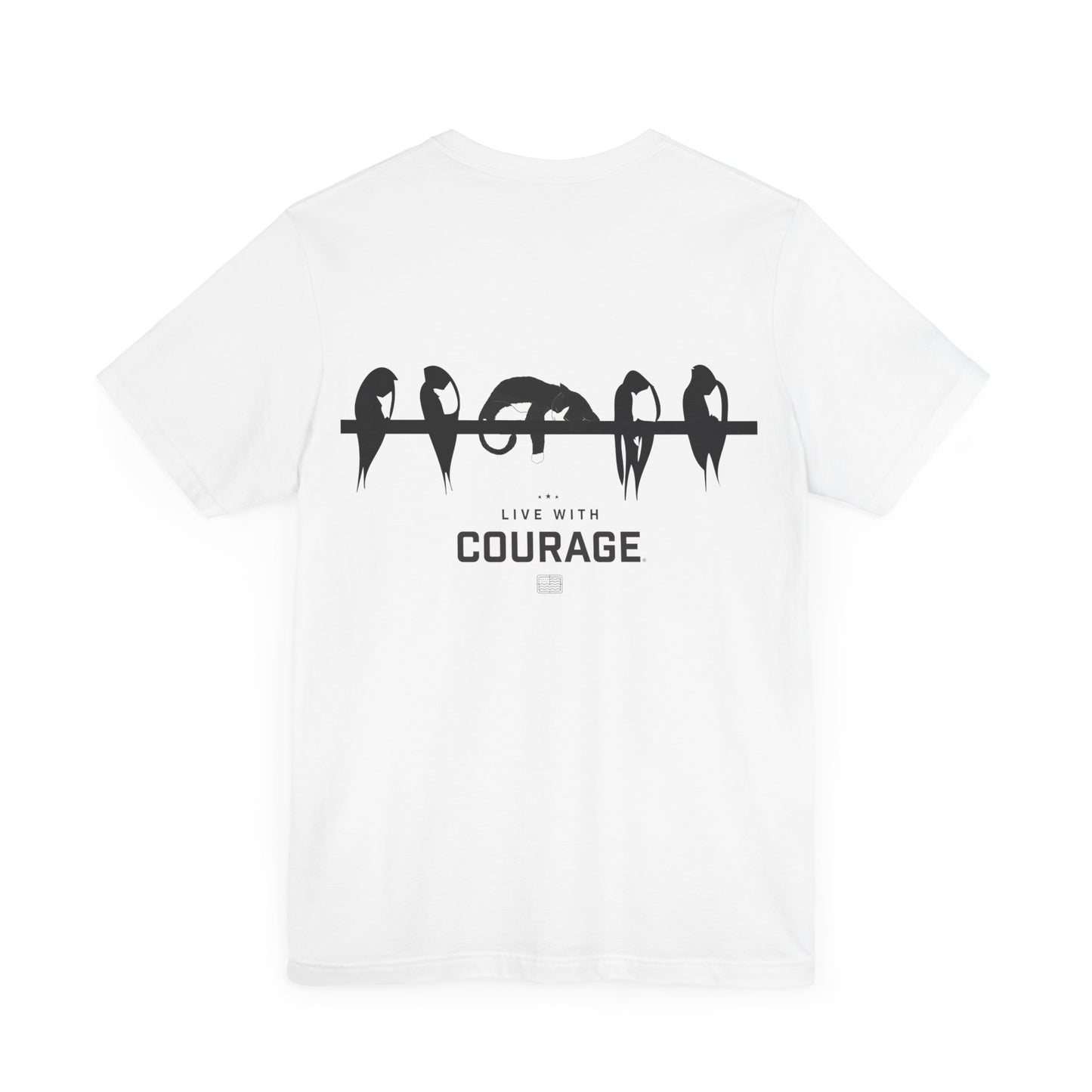 Cat on a Wire Unisex Jersey Short Sleeve Tee