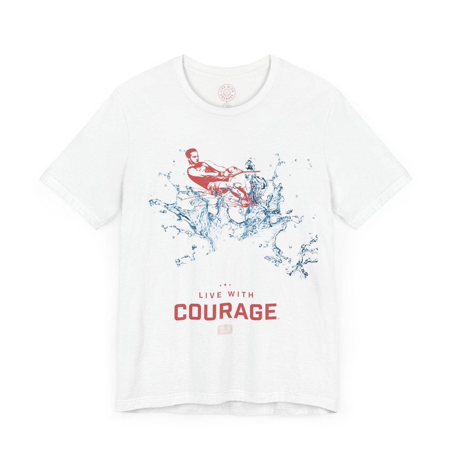 Water Skier Dude - Front Unisex Short Sleeve Tee