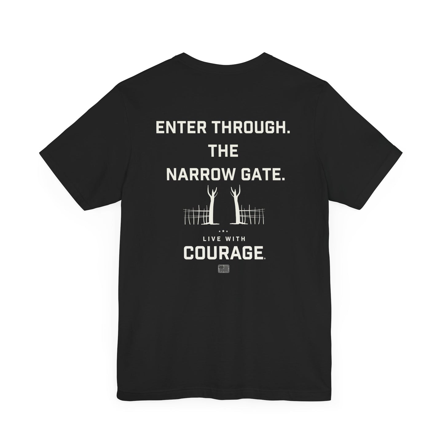 Matthew 7:13-14 Narrow Gate Unisex Short Sleeve Tee