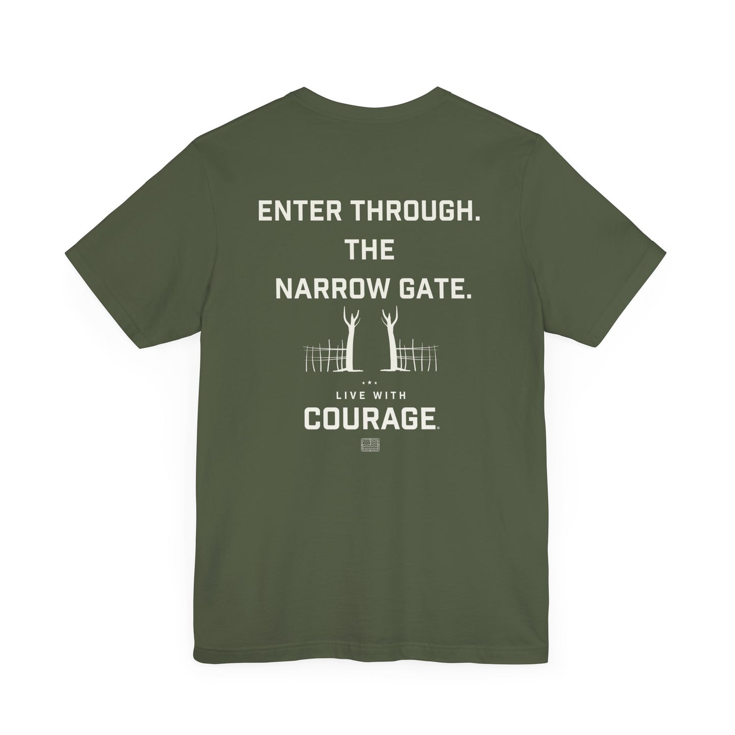 Matthew 7:13-14 Narrow Gate Unisex Short Sleeve Tee