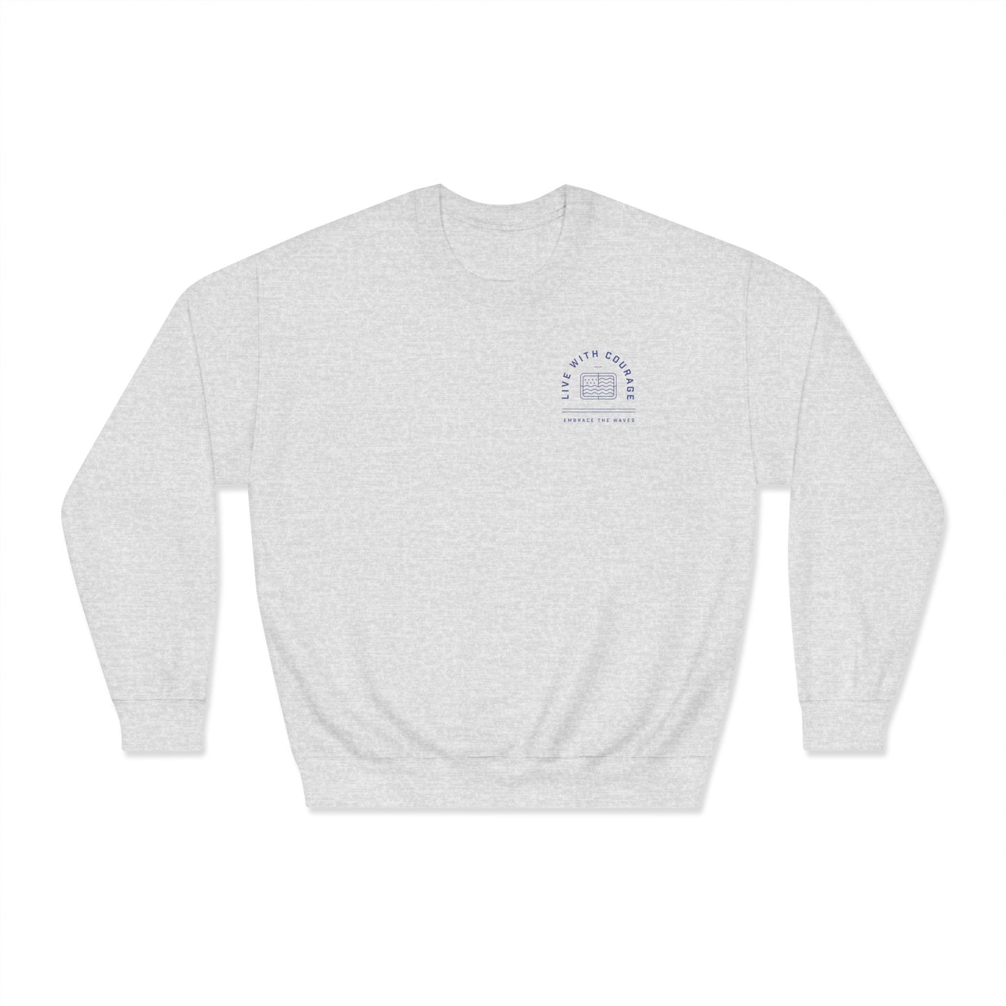 The Sea Sweatshirt - Blaise Pascal Quote Crewneck | Ocean Whale Design