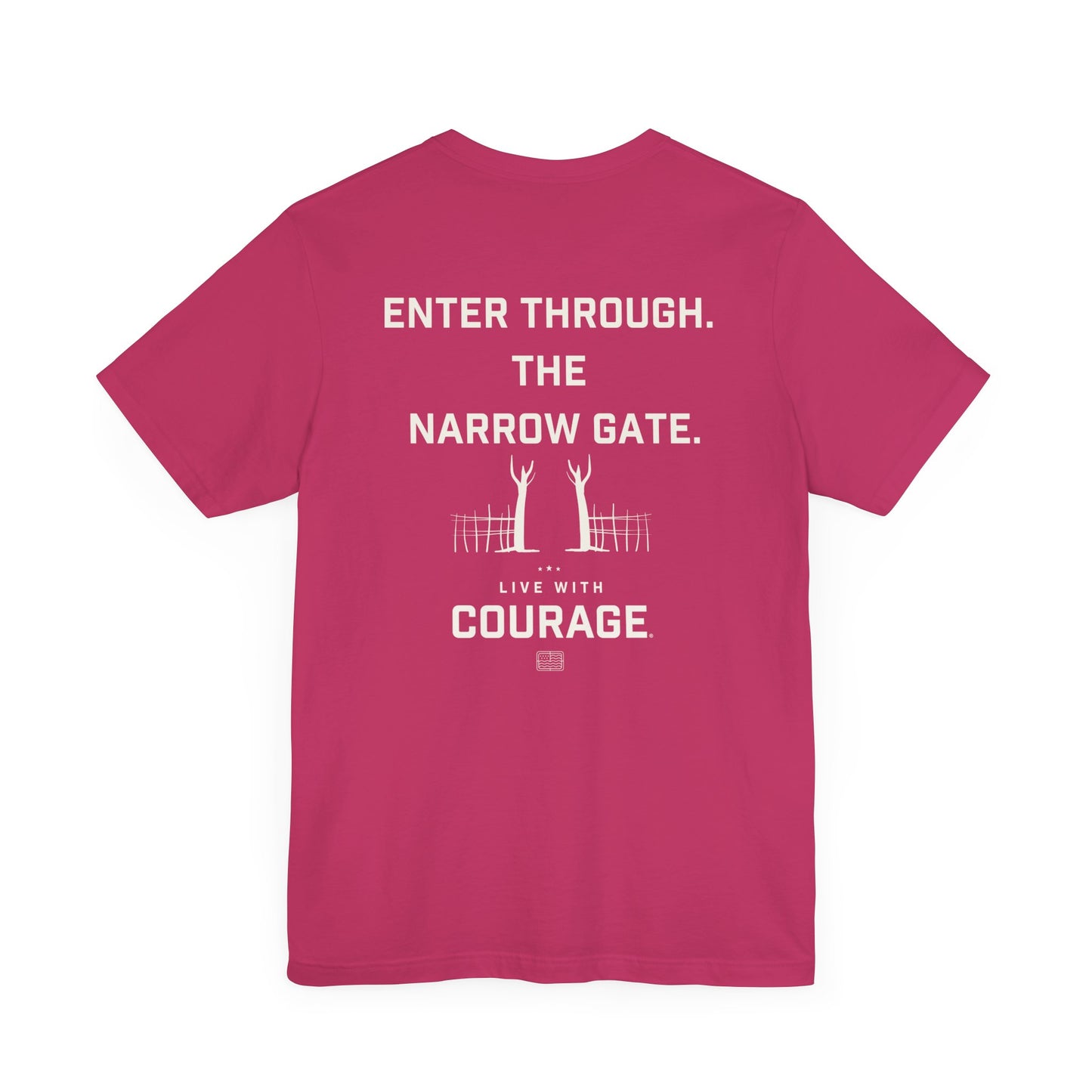 Matthew 7:13-14 Narrow Gate Unisex Short Sleeve Tee