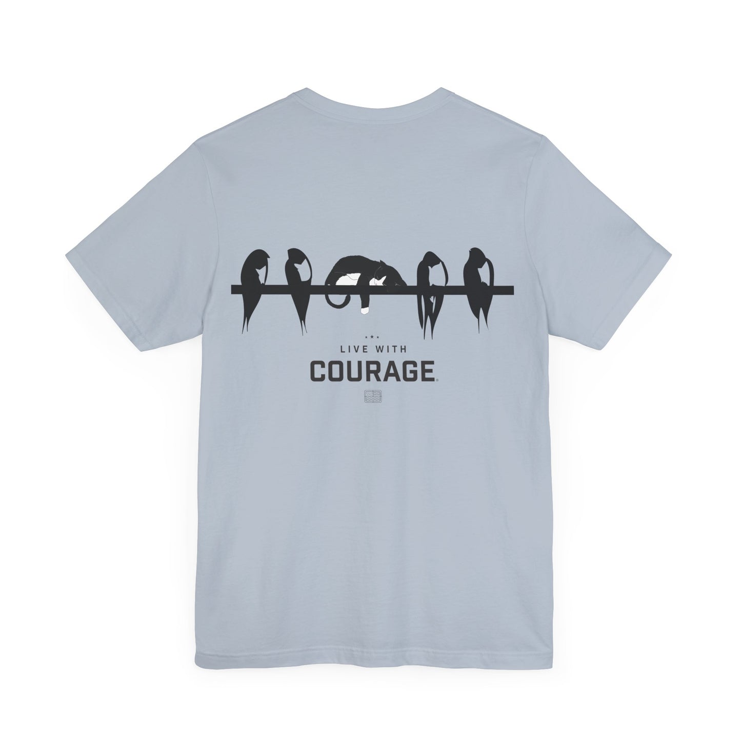 Cat on a Wire Unisex Jersey Short Sleeve Tee