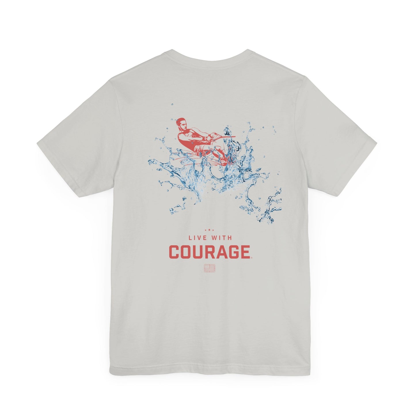 Water Skier Dude - Back Unisex Short Sleeve Tee