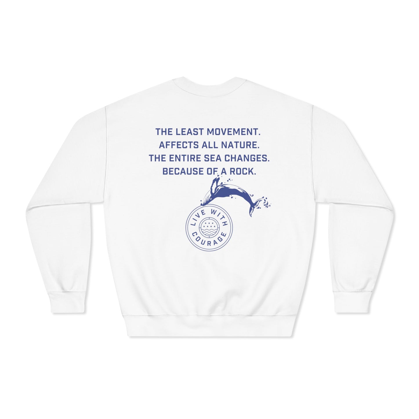 The Sea Sweatshirt - Blaise Pascal Quote Crewneck | Ocean Whale Design