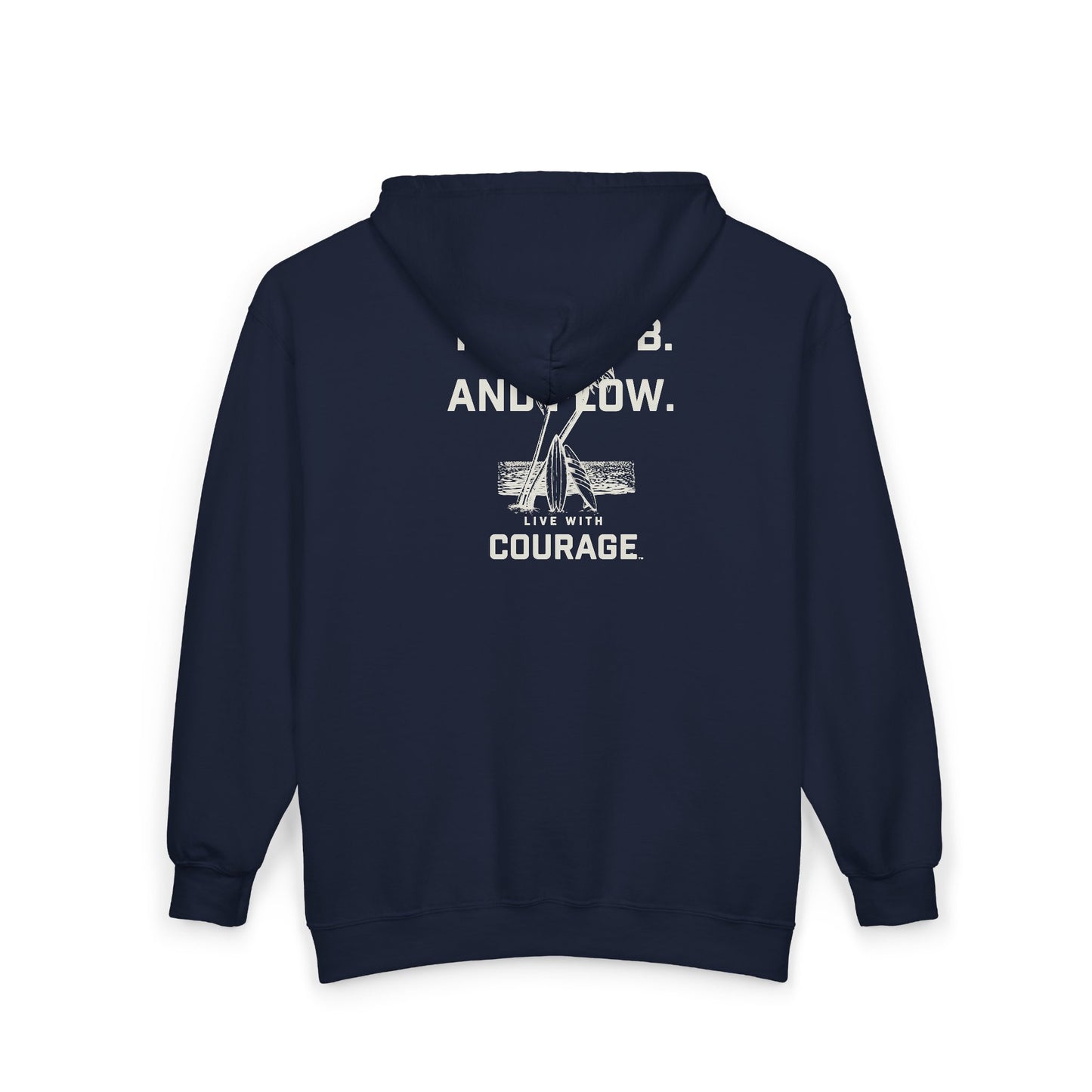 The Tides Full Zip Hoodie - Live With Courage® Unisex Sweatshirt Calm in the Chaos