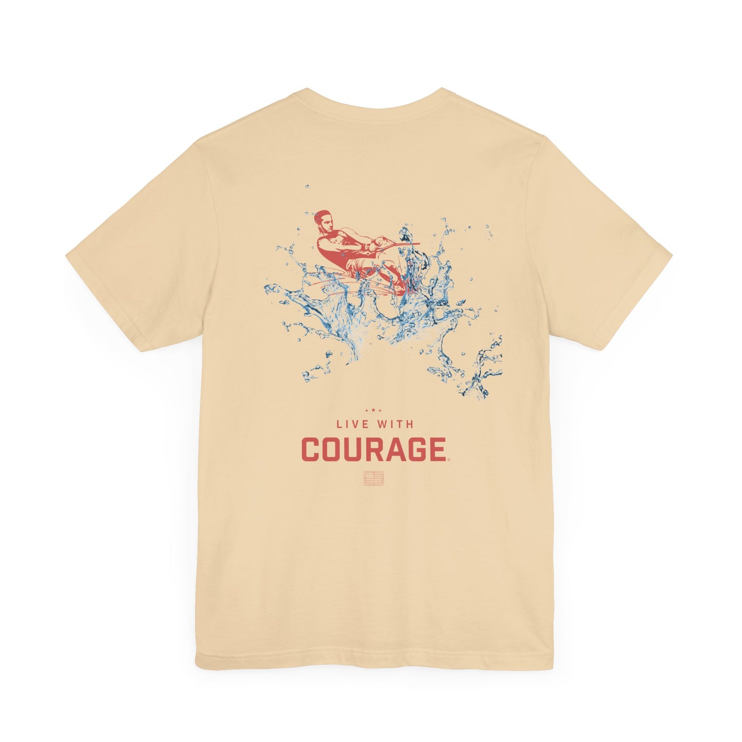 Water Skier Dude - Back Unisex Short Sleeve Tee