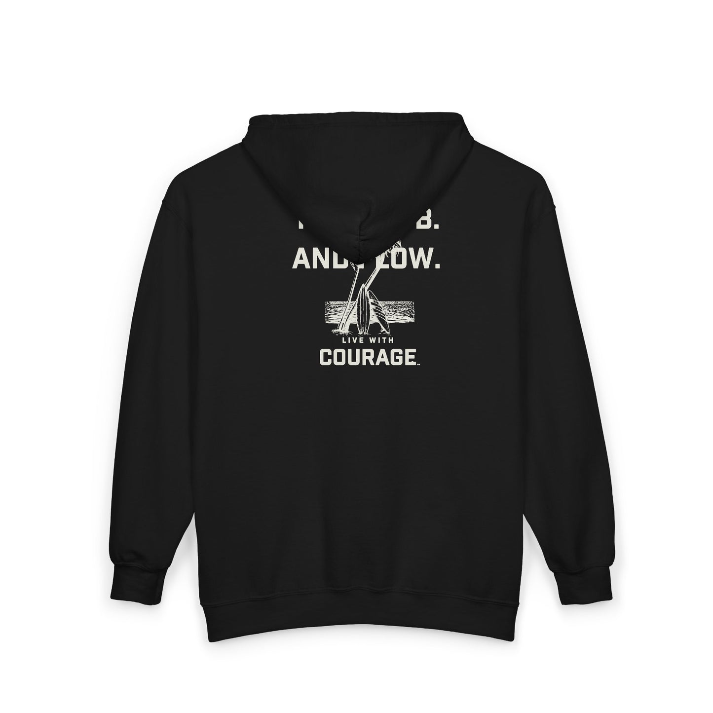 The Tides Full Zip Hoodie - Live With Courage® Unisex Sweatshirt Calm in the Chaos