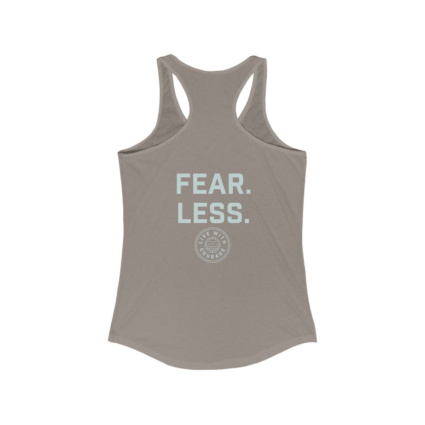 Fear. Less. Women's Racerback Tank - Inspirational Workout Tank