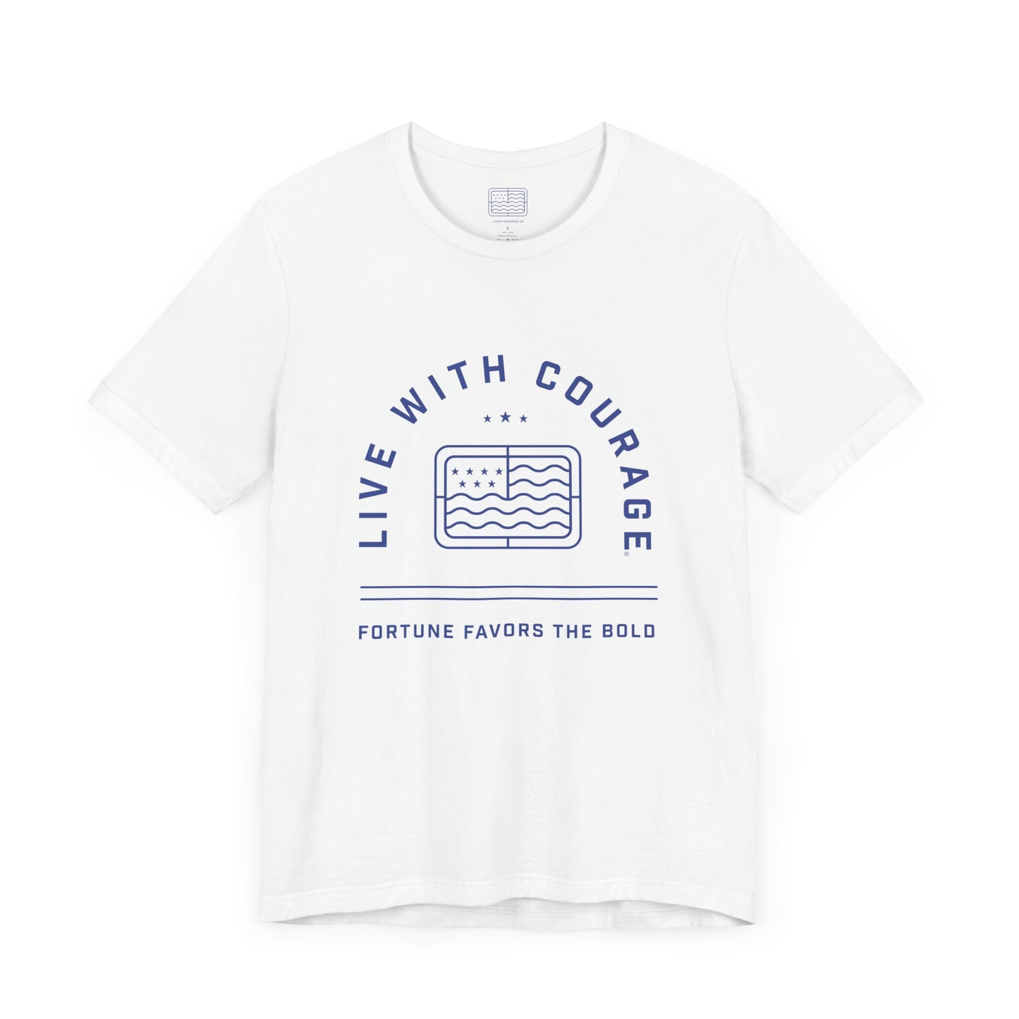 Live With Courage® Front Full Logo Unisex Short Sleeve Tee