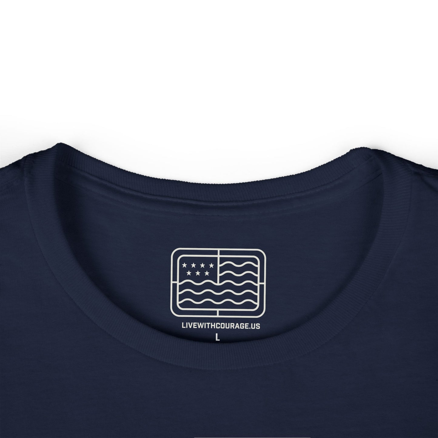 We The People 250 Patriotic Women's Tee — Courage & Freedom Flag Design