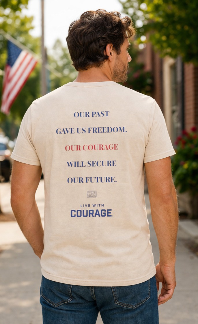 America’s 250 Shirt – Freedom & Courage Patriotic T-Shirt (1776–2026)