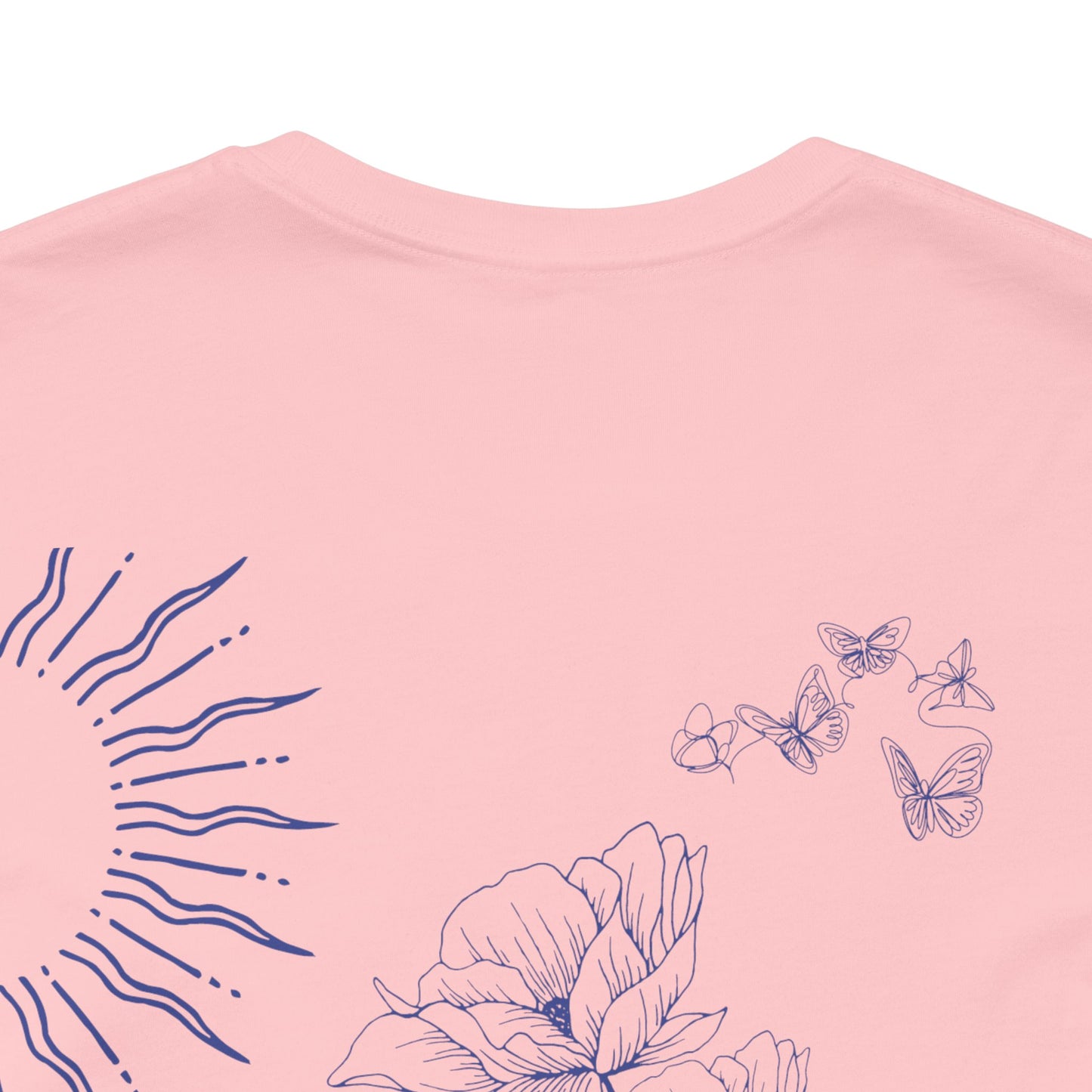 Flowers and Butterflies Unisex Short Sleeve Tee
