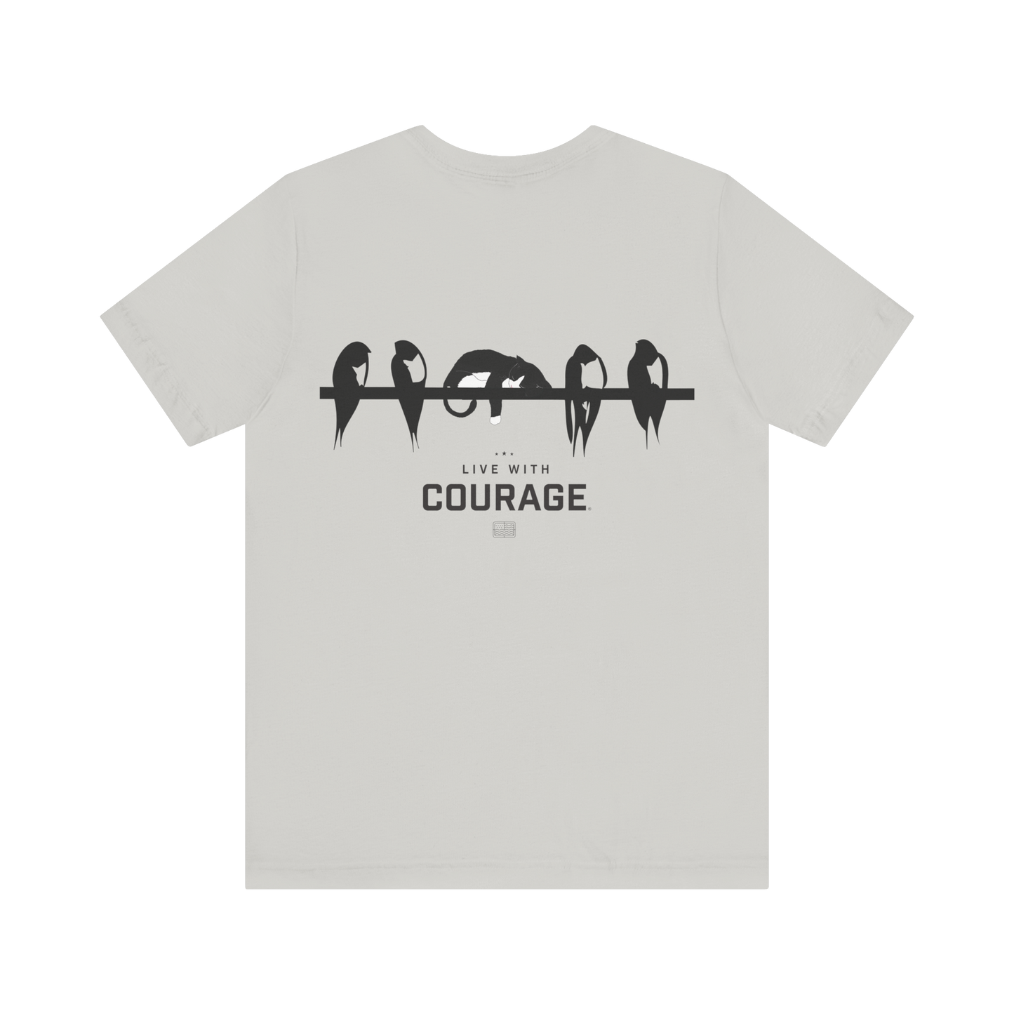 Cat on a Wire Unisex Jersey Short Sleeve Tee