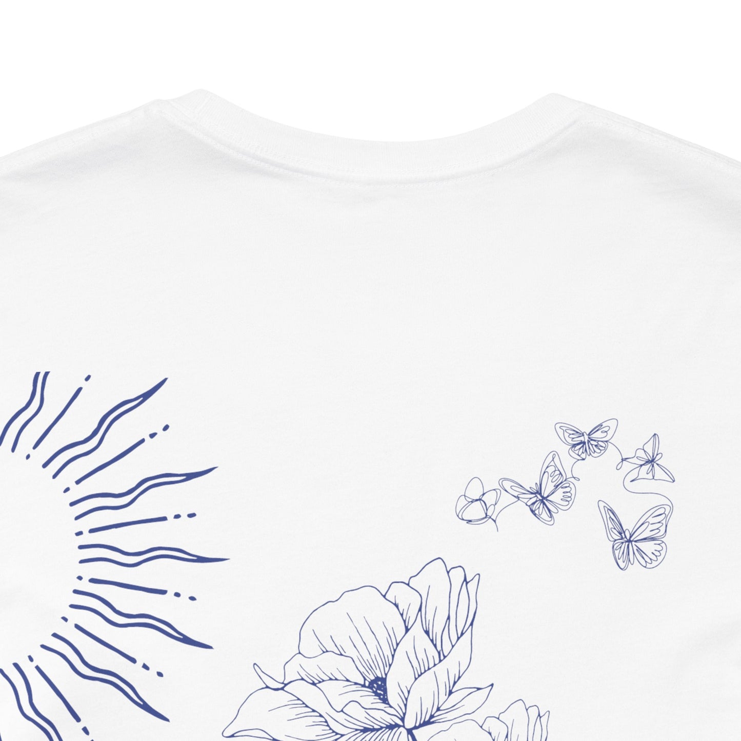 Flowers and Butterflies Unisex Short Sleeve Tee