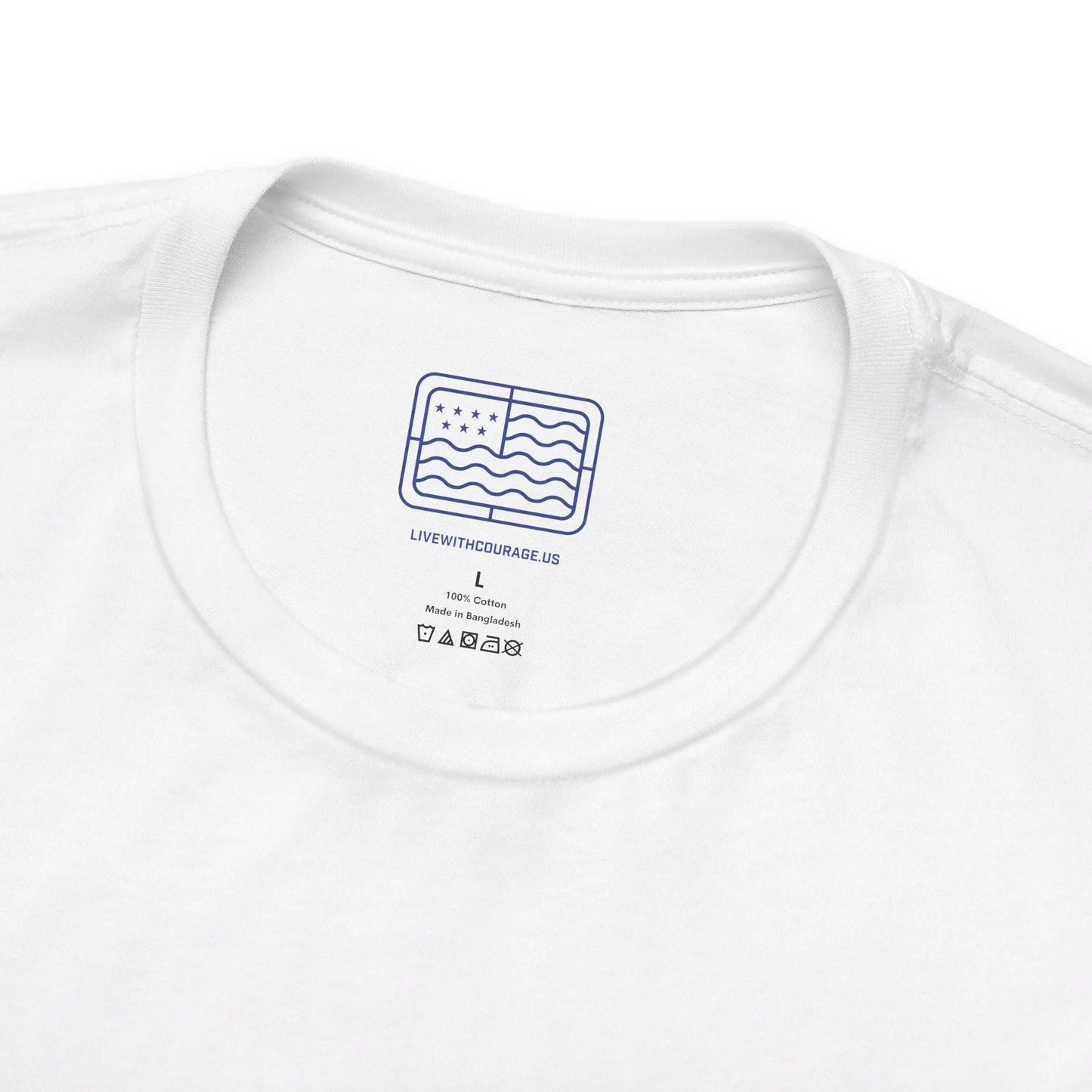 Live With Courage® Front Full Logo Unisex Short Sleeve Tee