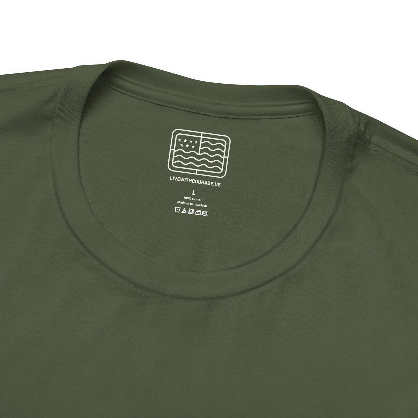 Live With Courage® Long Chest logo Unisex Short Sleeve Tee